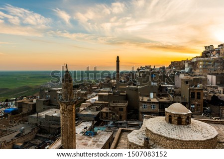Mardin City in Turkey. Mardin old town. Mardin is a historical city in Southeastern Anatolia, Turkey. Mardin, the shining city of Mesopotamia.

