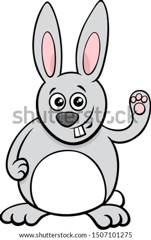 Cartoon Illustration of Funny Rabbit Comic  Animal Character Royalty-Free Stock Photo #1507101275