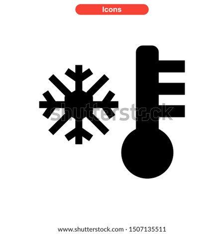 cold temperature icon isolated sign symbol vector illustration - high quality black style vector icons
