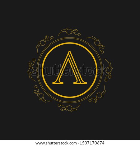 Luxury monogram logo design initial letter a