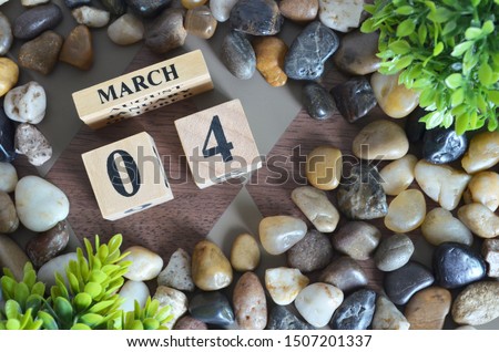 March month, Appointment design in natural concept, Date 4.