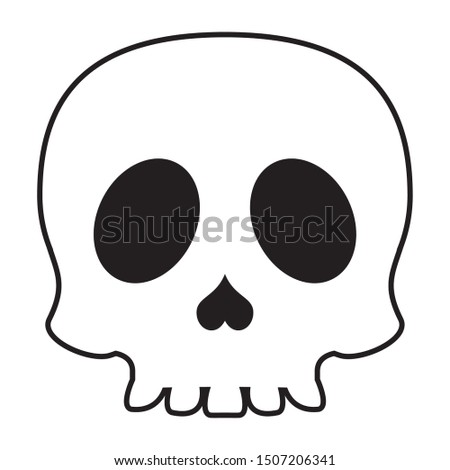 skull head halloween isolated icon