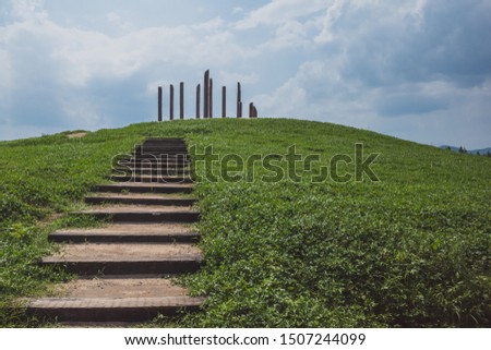 City site at Archaeological Ruins of Liangzhu City, Hangzhou, China Royalty-Free Stock Photo #1507244099