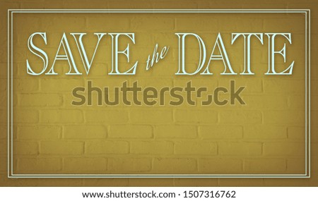 Save the date letters and squares