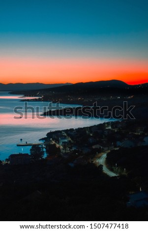 Wonderful Sunset on Adriatic Coast