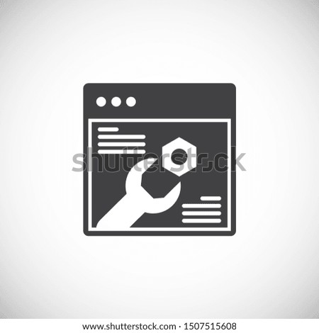 Web developing related icon on background for graphic and web design. Simple illustration. Internet concept symbol for website button or mobile app.