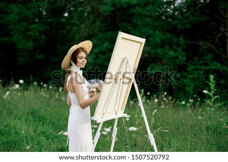 woman painter paint brush creativity artist