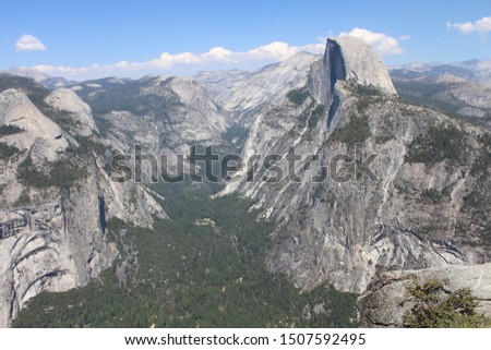 View from Glacier Point. In picture you can see the Half Dome