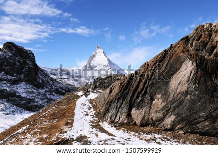 Matterhorn mountain landscape blue clear sky photo