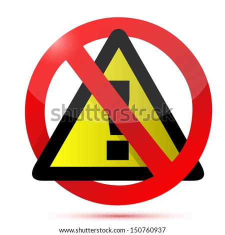 dont warning sign illustration design over white