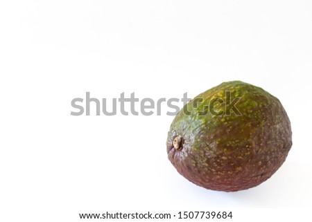 Avocado taken on white background