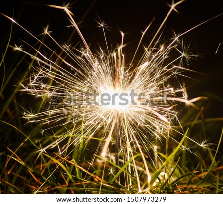 Low light photography on the sparkling firework