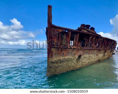 These pictures were taken during a trip to Fraser Island in Australia. This rusty boat had been there for over a hundred years and is one of the islands best landmarks. 