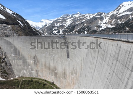 View around the tallest dam in Austria - Kölnbrein Dam.