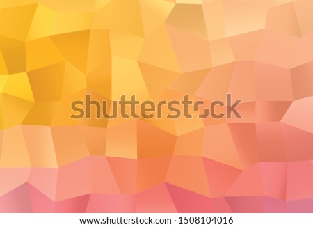 Light Yellow, Orange vector triangle mosaic cover. Modern geometrical abstract illustration with gradient. Brand new design for your business.