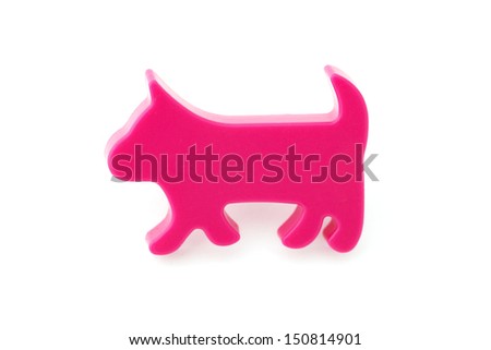 Red doy toy isolated on white background