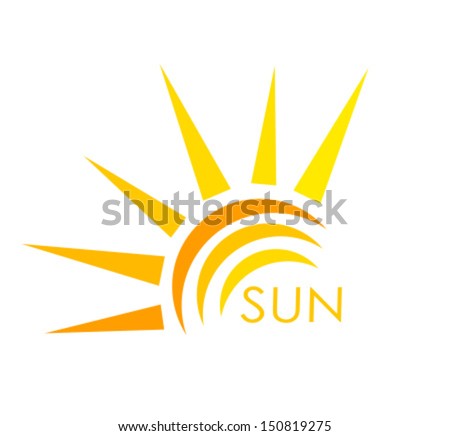 Sun symbol. Abstract vector illustration