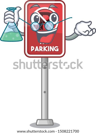 Professor no parking isolated in the mascot