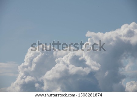 Great White Clouds on Blue Sky