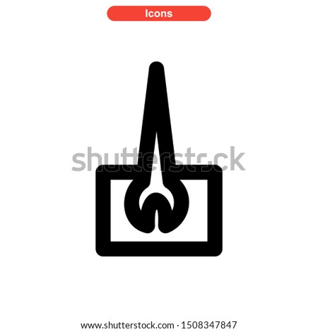 hair follicles icon isolated sign symbol vector illustration - high quality black style vector icons
