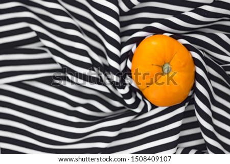Black and white stripes, yellow tomato closeup
