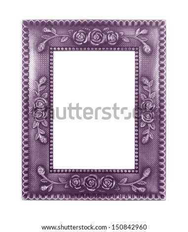  Purple picture frame. Isolated on white background