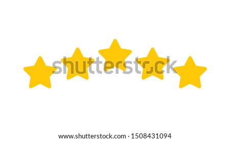 Five stars customer product rating review. vector illustration.