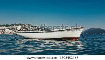 Classic sailing boat montenegro adriatic sea open sea stock photo 