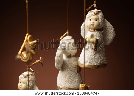 Decorative Christmas angels in ceramic