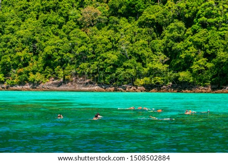 Snorkelling in the Surin Islands Thailand