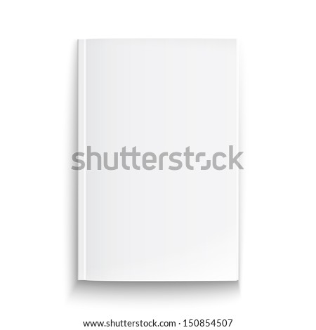 Blank magazine template on white background with soft shadows. Vector illustration. EPS10. Royalty-Free Stock Photo #150854507