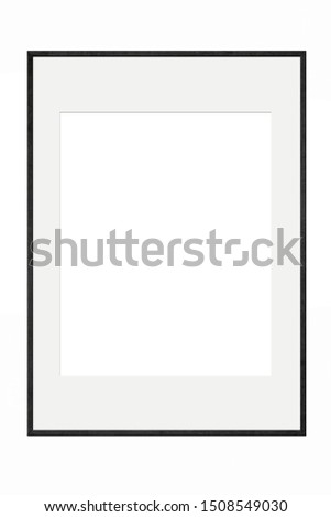 Photo frame isolated on white background. Mock up. Interior object