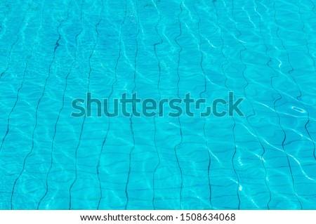 Beautiful refreshing clear blue water in the outdoor pool