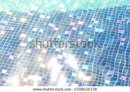 Water surface and Blue pool tile as a background