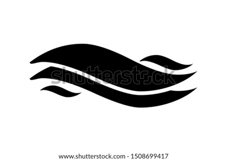 water wave icon. vector element illustration
