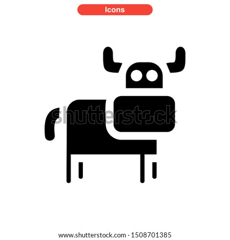 cow icon isolated sign symbol vector illustration - high quality black style vector icons
