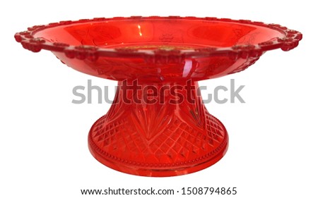 Tray for make a sacrifice to god, red color.