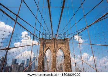 Brooklyn Bridge at a sunny day, New York City , Manhattan