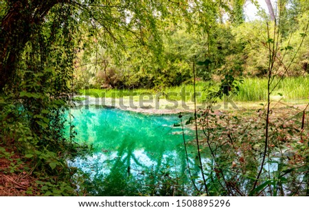 The source of the Zlatna Panega river. Seen in Bulgaria