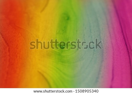 Close-up of a rainbow wooden Table  background