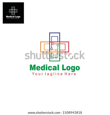 unique cross bar medical logo