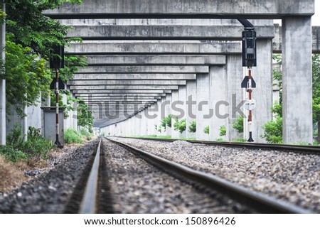Perspective railway tracks.