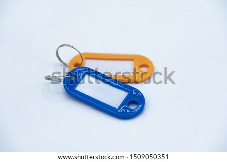 key chain 
label name plate
