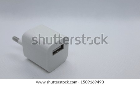 USB Port left position isolated on white