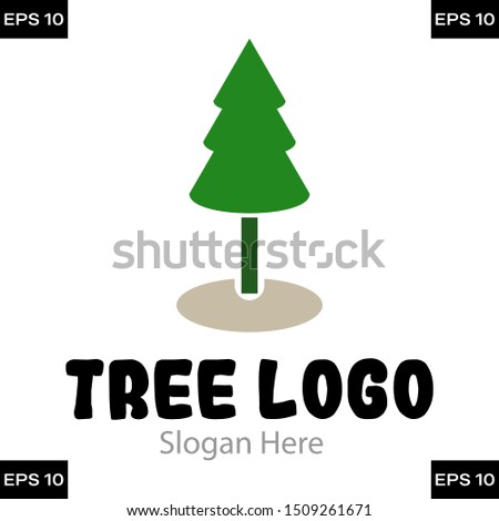 The Tree logo illustration. Simple vector logo a tree, compatible for any company.