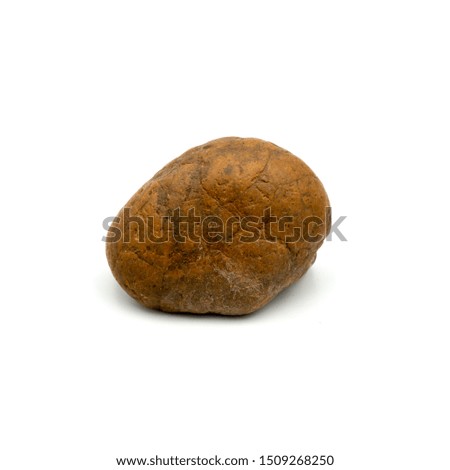 Big granite rock stone, isolated on the white background.