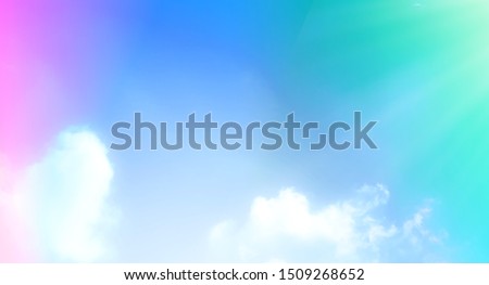 Blue sky with a pastel color background