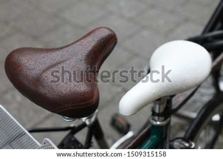 Bike seats in the rain
