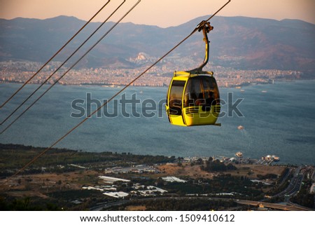 Izmir city and sea views from the cable car