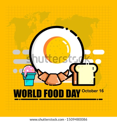 World Food Day, illustration conceptual Vector